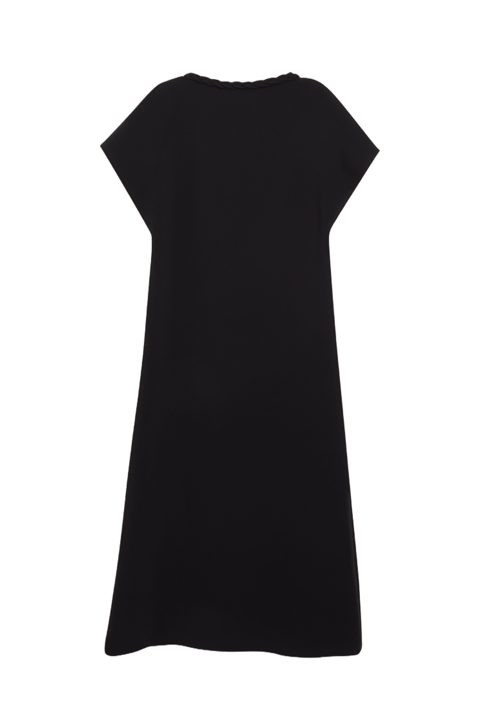 Black / BRAID DETAIL MIDI DRESS