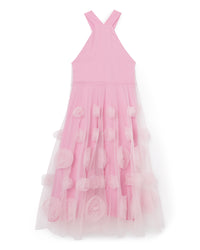 Pink / ROSE APPLIQUE MAXI DRESS