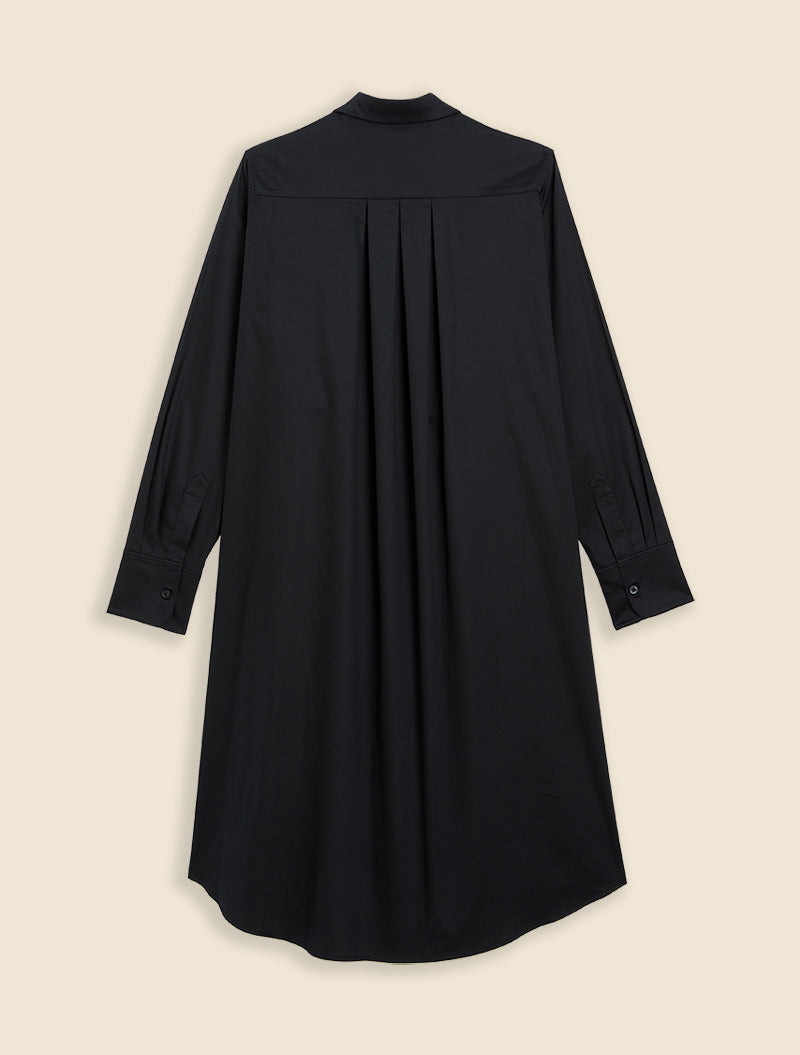 Black / EMBROIDERY PATCH SHIRT DRESS