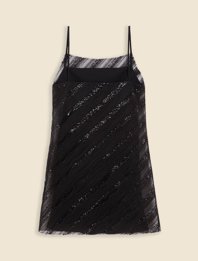 Black / TULLE CAMI DRESS