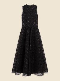 Black / TULLE MAXI DRESS