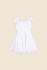 White / PLEATED MINI DRESS