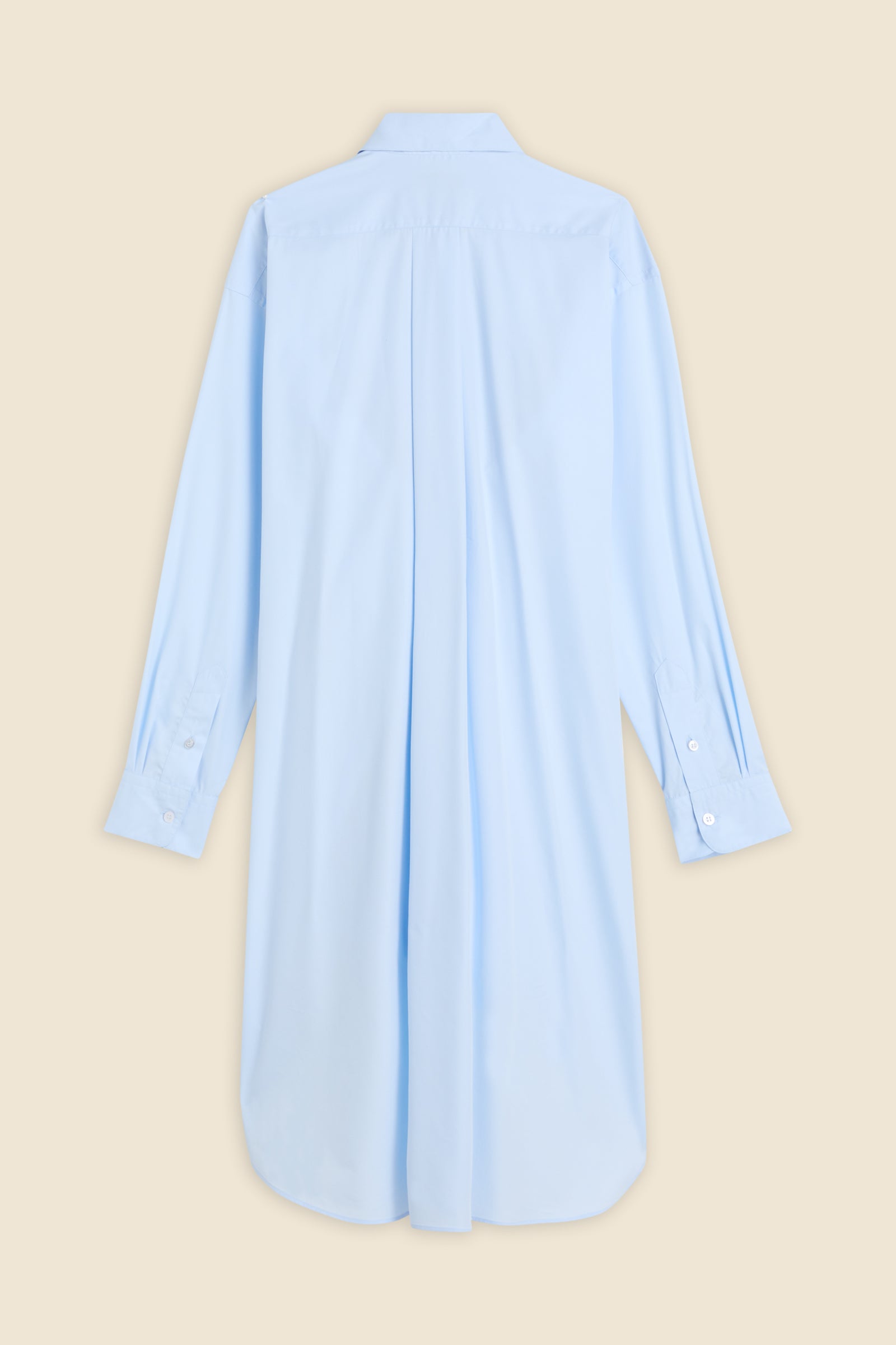 Light Blue / KNOTTED SHIRT DRESS