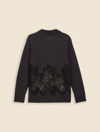 Charcoal / LACE SWEATER