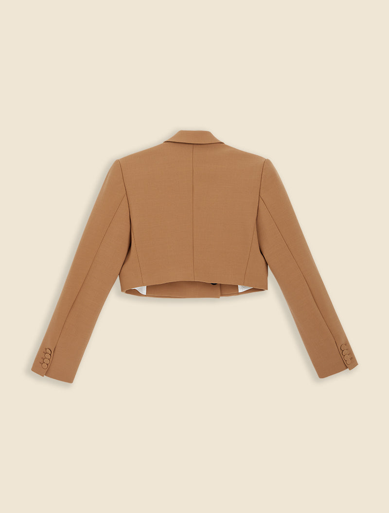 Brown / CROPPED BLAZER
