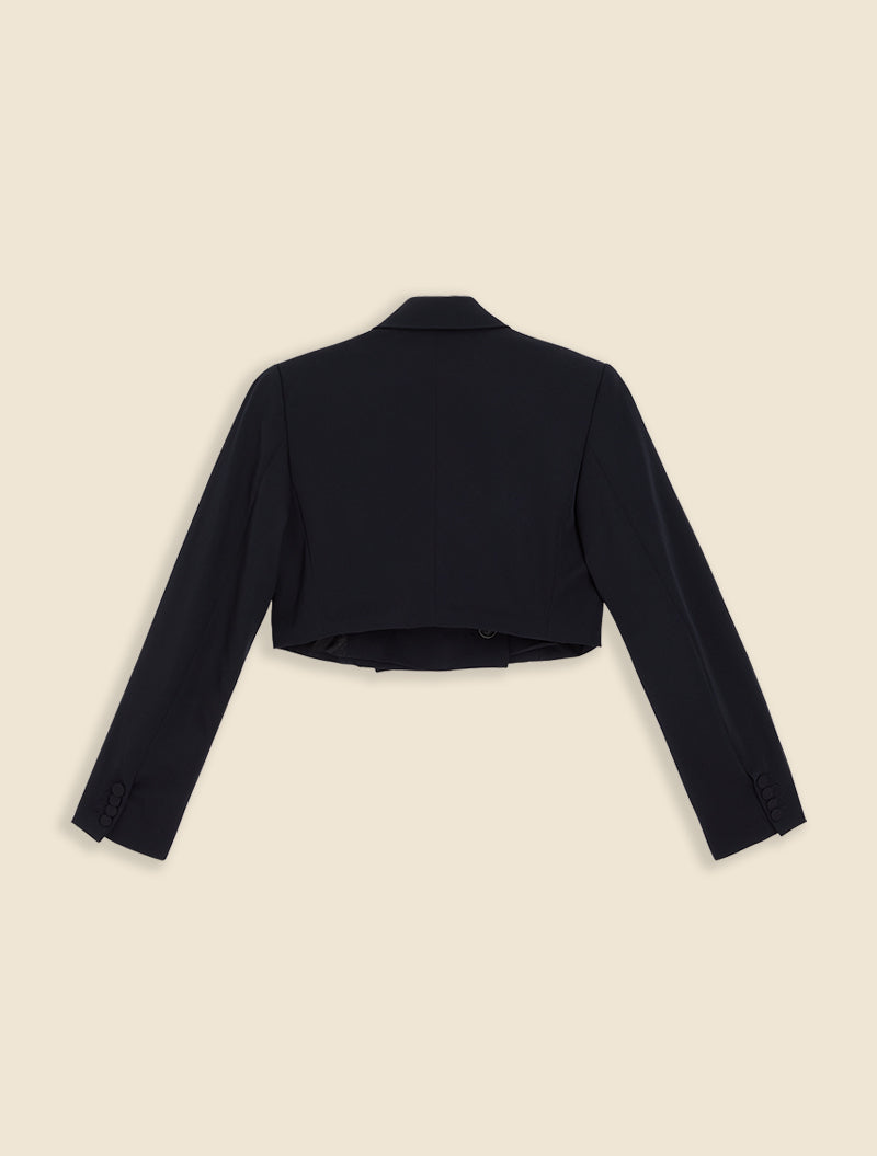 Black / CROPPED BLAZER