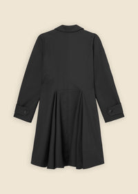 Black / GODET TRENCHCOAT