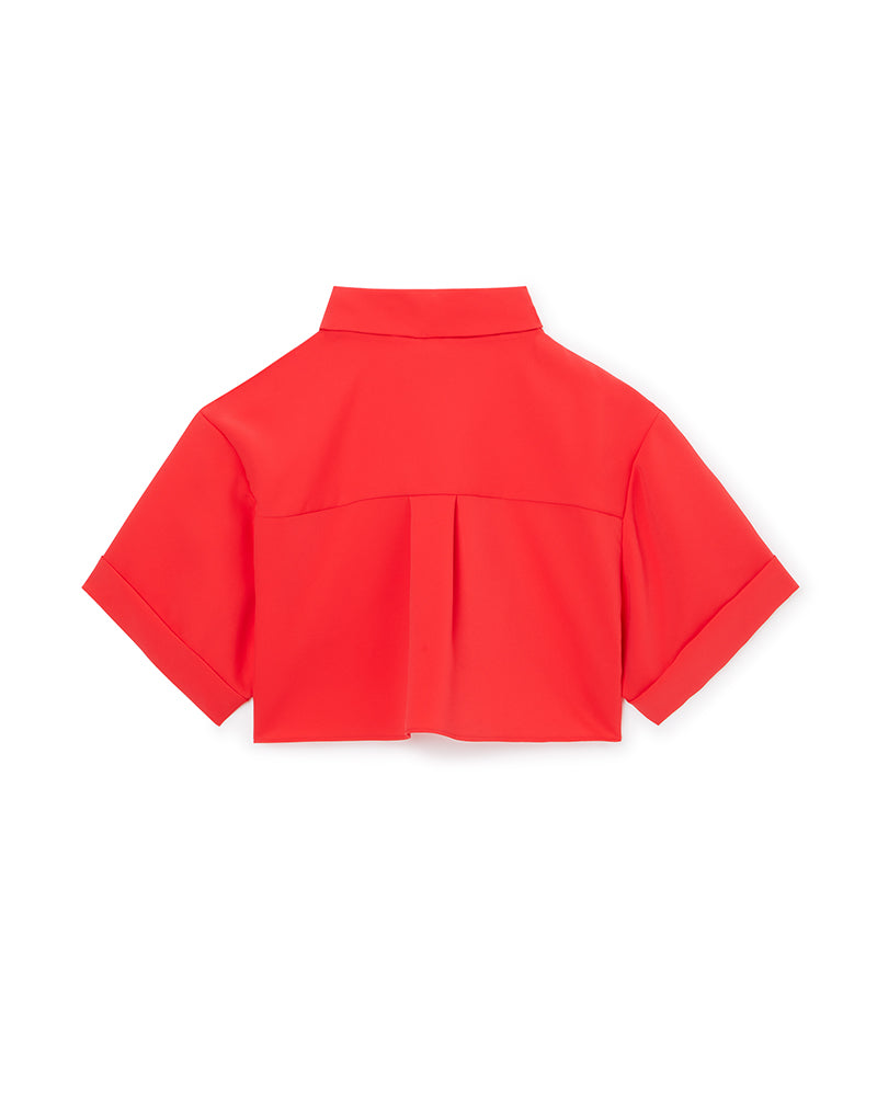 Red /  CROPPED SHIRT