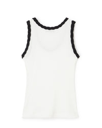 White / BRAID DETAIL TANK TOP