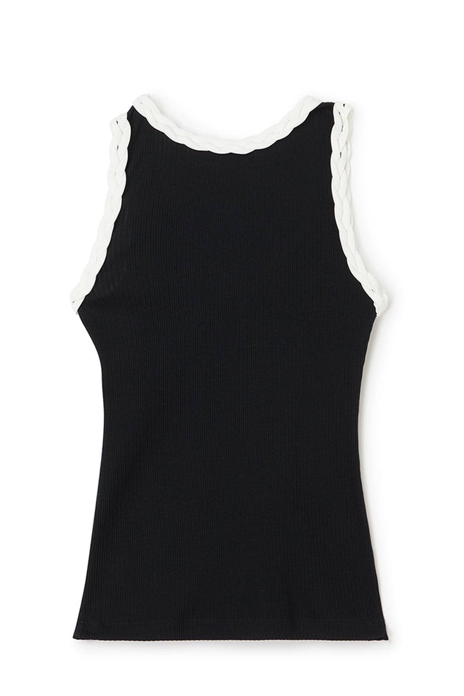 Black / BRAID DETAIL TANK TOP