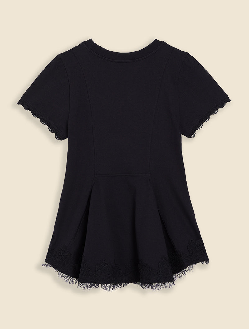 Black / GODET T-SHIRT