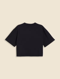 Black / EMBROIDERY BOXY T-SHIRT