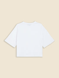 White / EMBROIDERY BOXY T-SHIRT