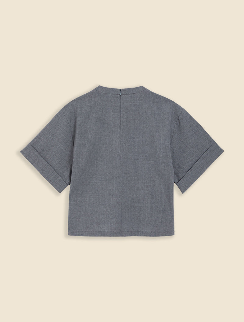 Grey / SUITING BOXY T-SHIRT
