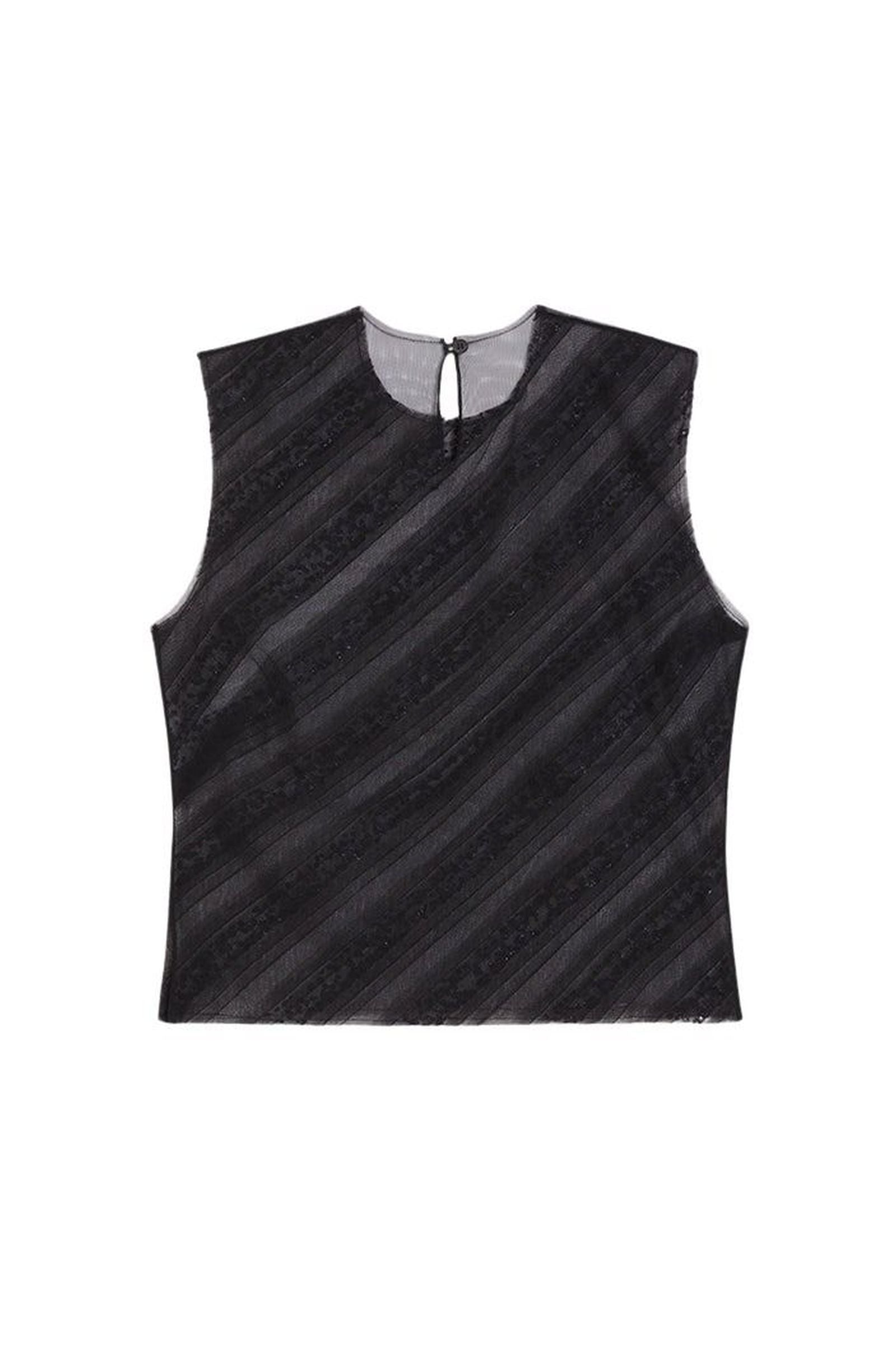 Black / TULLE TANK TOP