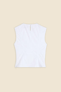 White / PLEATED BLOUSE