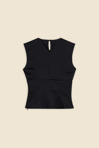 Black / PLEATED BLOUSE
