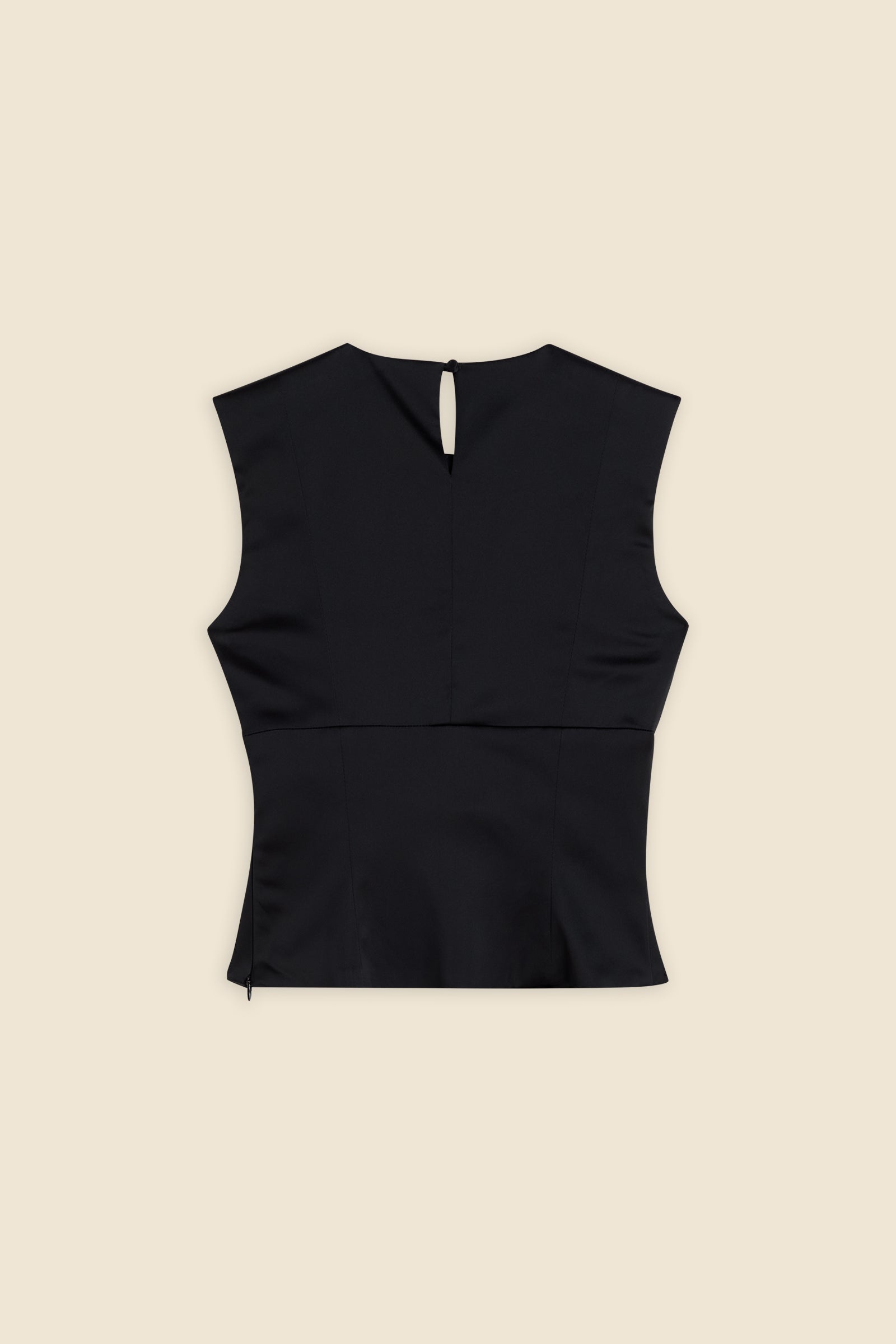 Black / PLEATED BLOUSE