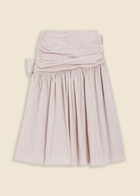 Pink / BOW DRAPE SKIRT