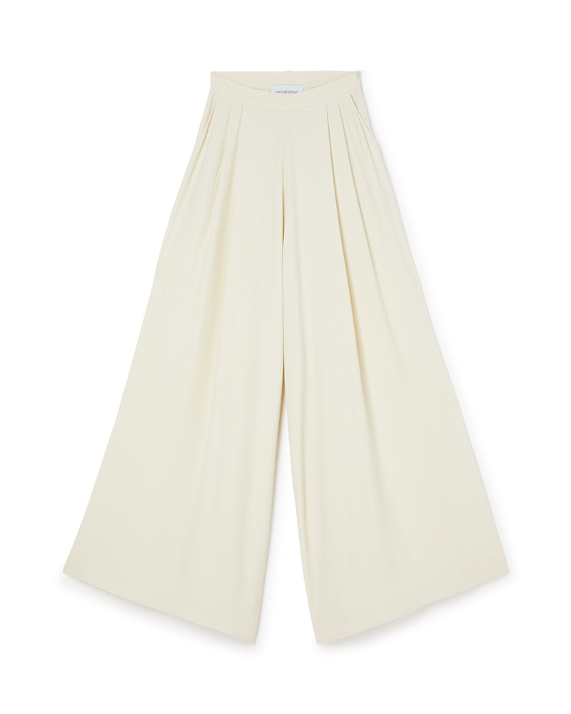 Beige / WIDE LEG TROUSERS
