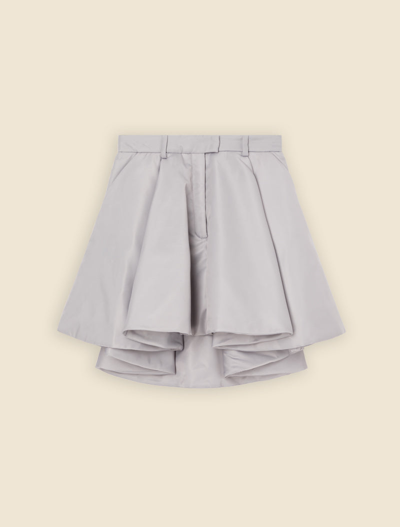 Silver / PADDED MINI SKIRT