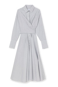 Grey / SHIRT WRAP DRESS