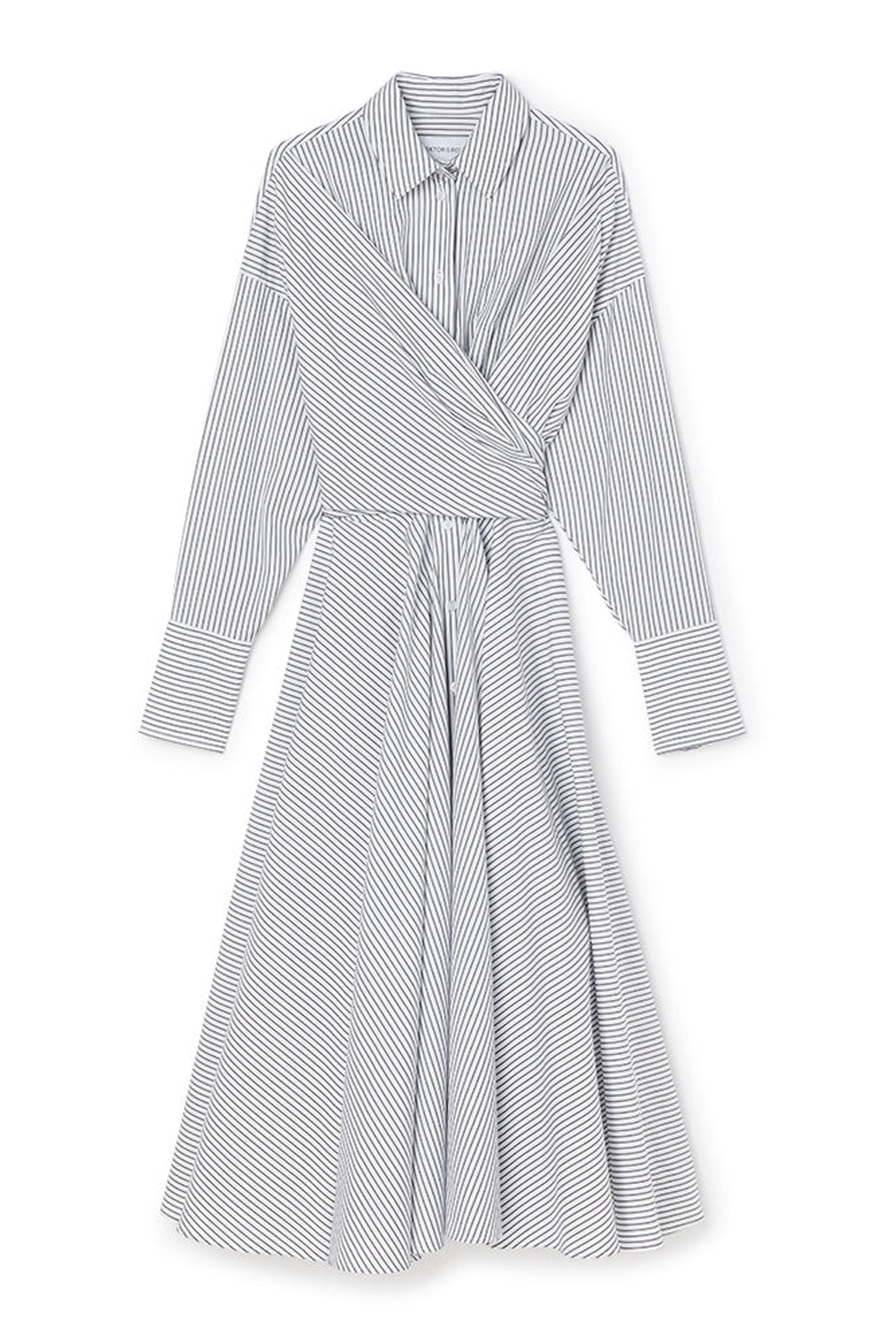 Grey / SHIRT WRAP DRESS