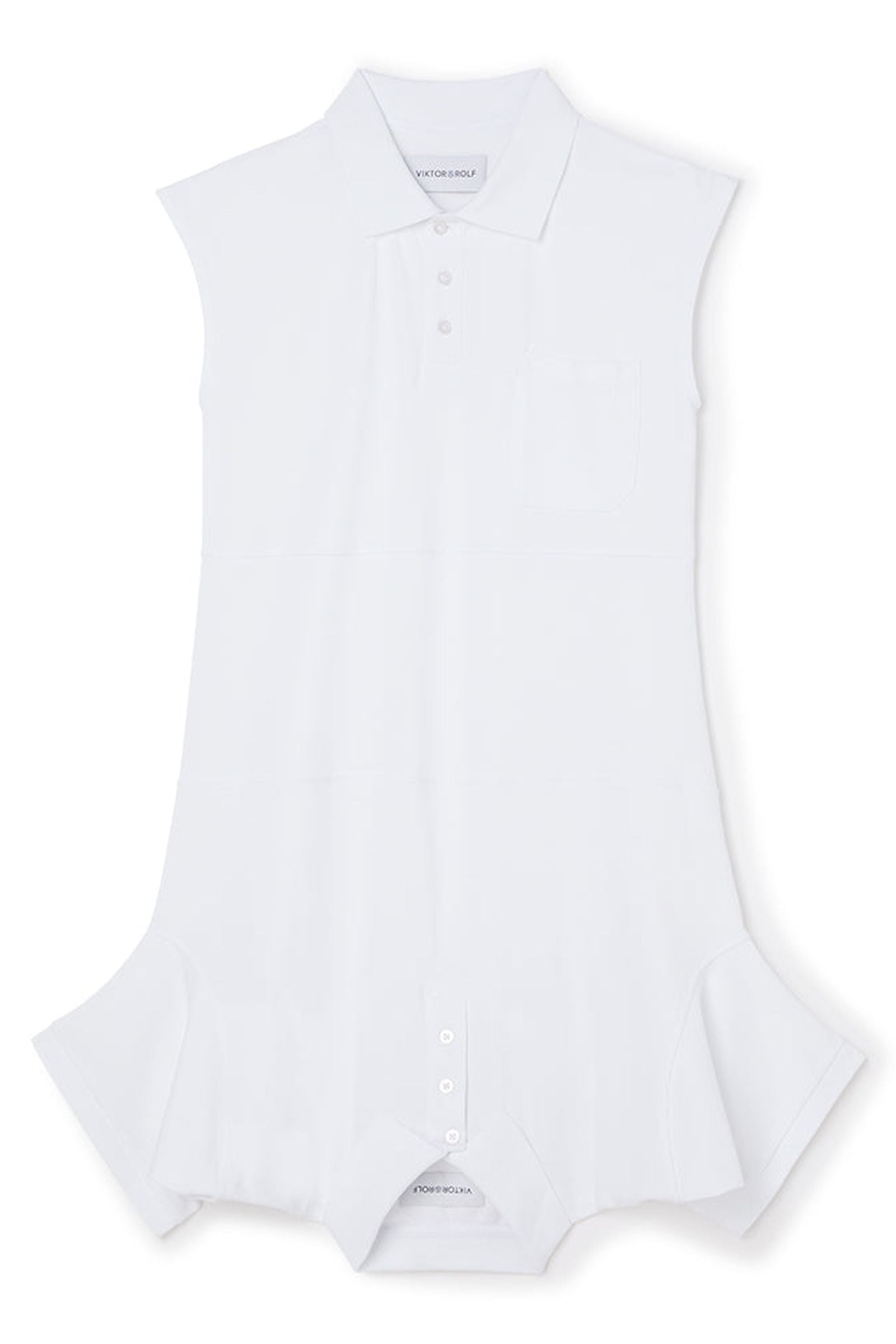 White / POLO SHIRT DRESS