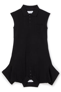 Black / POLO SHIRT DRESS