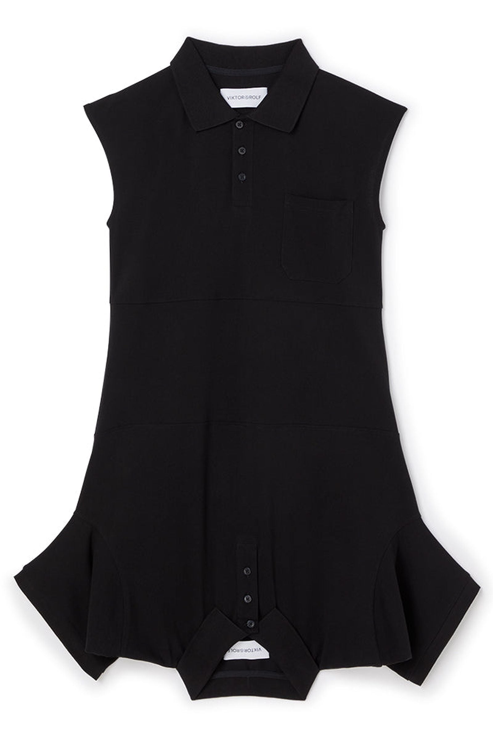 Black / POLO SHIRT DRESS