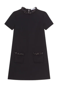 Black / PEARL MINI DRESS