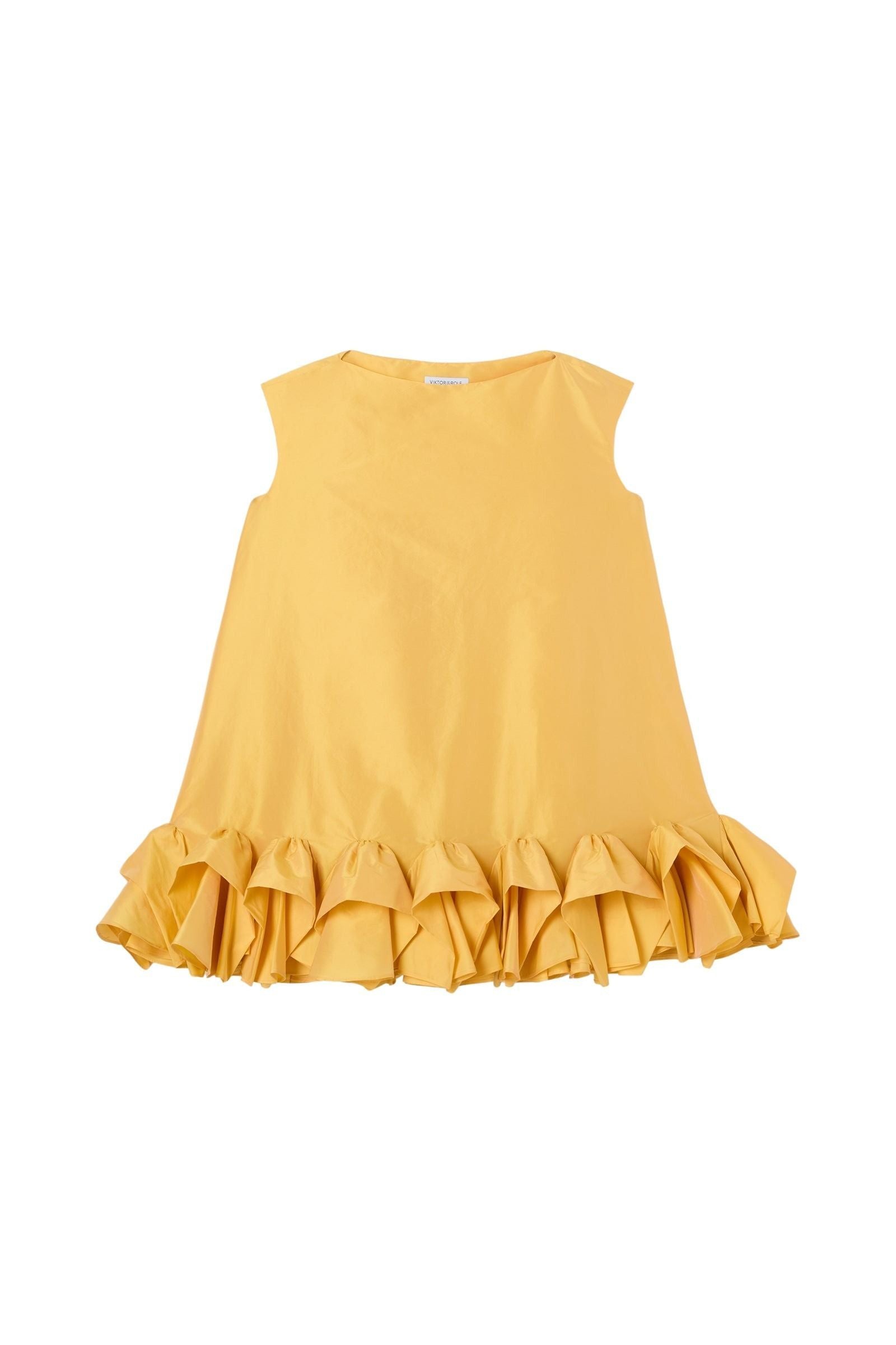 Yellow / TUCK UP MINI DRESS