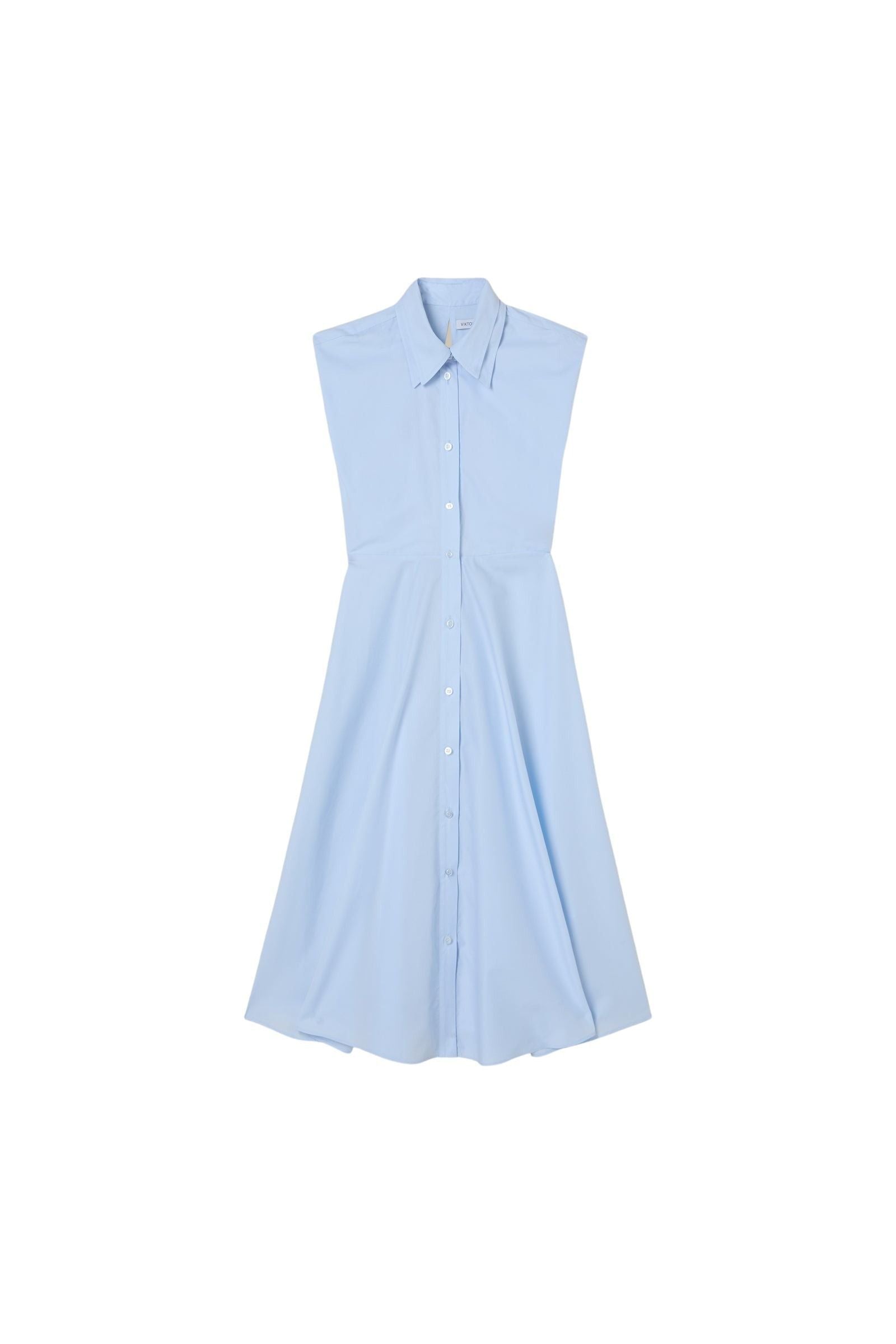 Light Blue / MULTI LAYERS SHIRT DRESS
