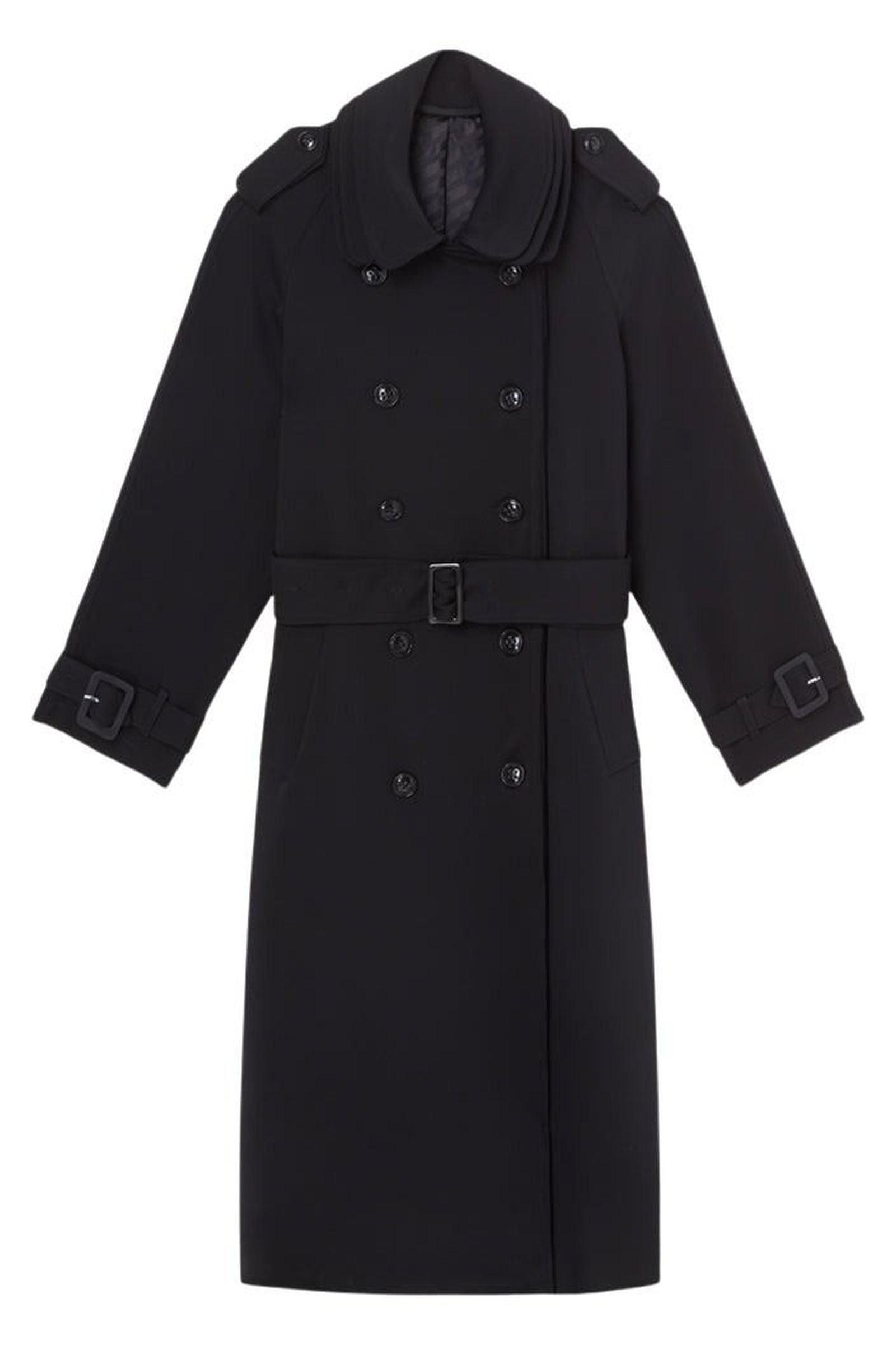 Black / MULTI LAYER TRENCHCOAT