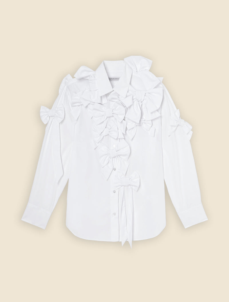 White / BOW BOUQUET SHIRT