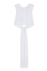White / BOW WRAP CROP