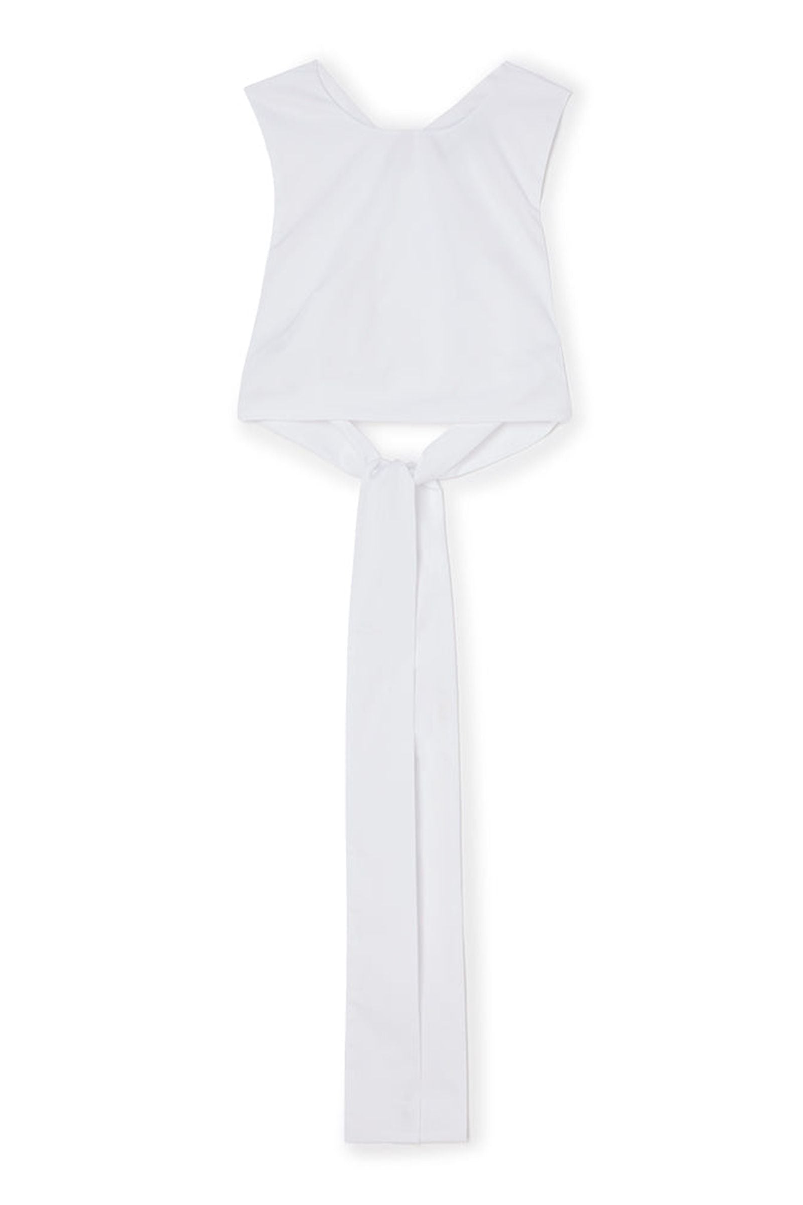 White / BOW WRAP CROP