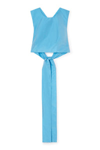 Blue / BOW WRAP CROP