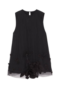Black / FLORAL EMBROIDERY TOP