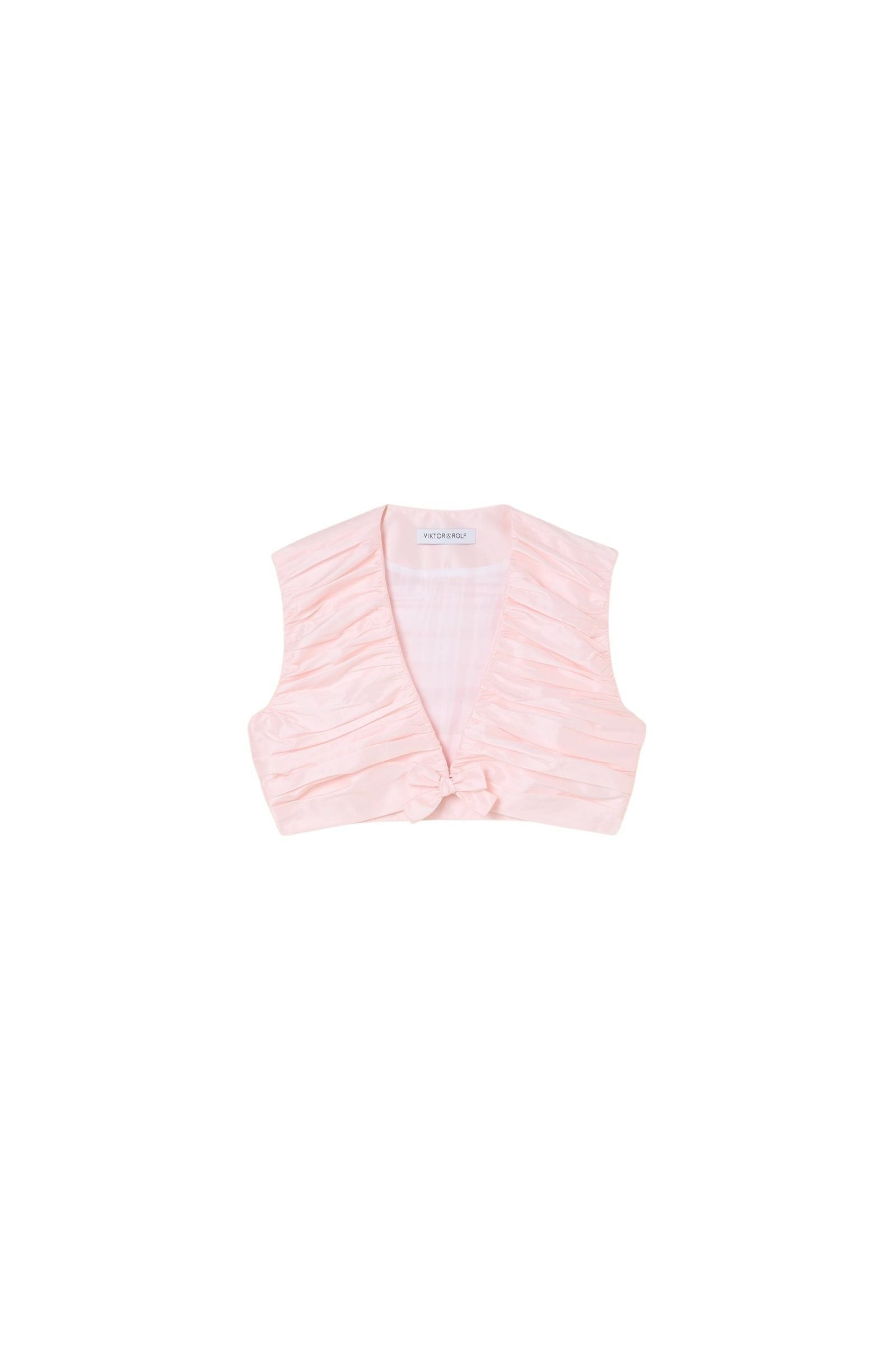 Peach / PLEATED CROPPED TOP