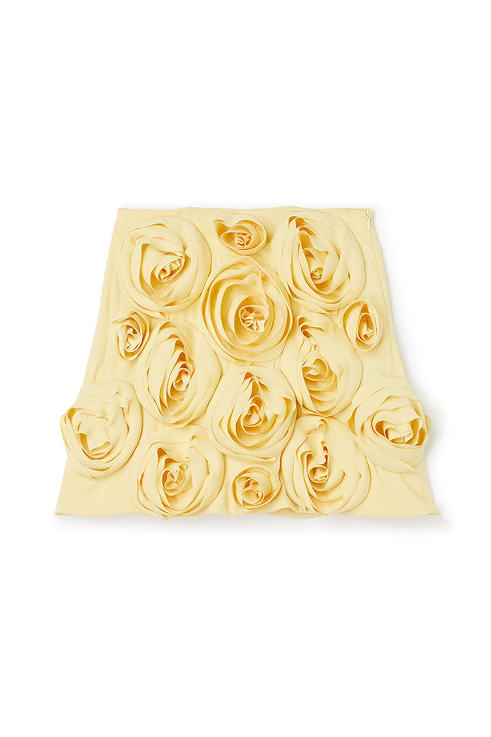Yellow / ROSE APPLIQUE MINI SKIRT