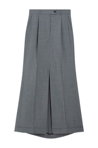 Grey / MAXI TAILORED SKIRT