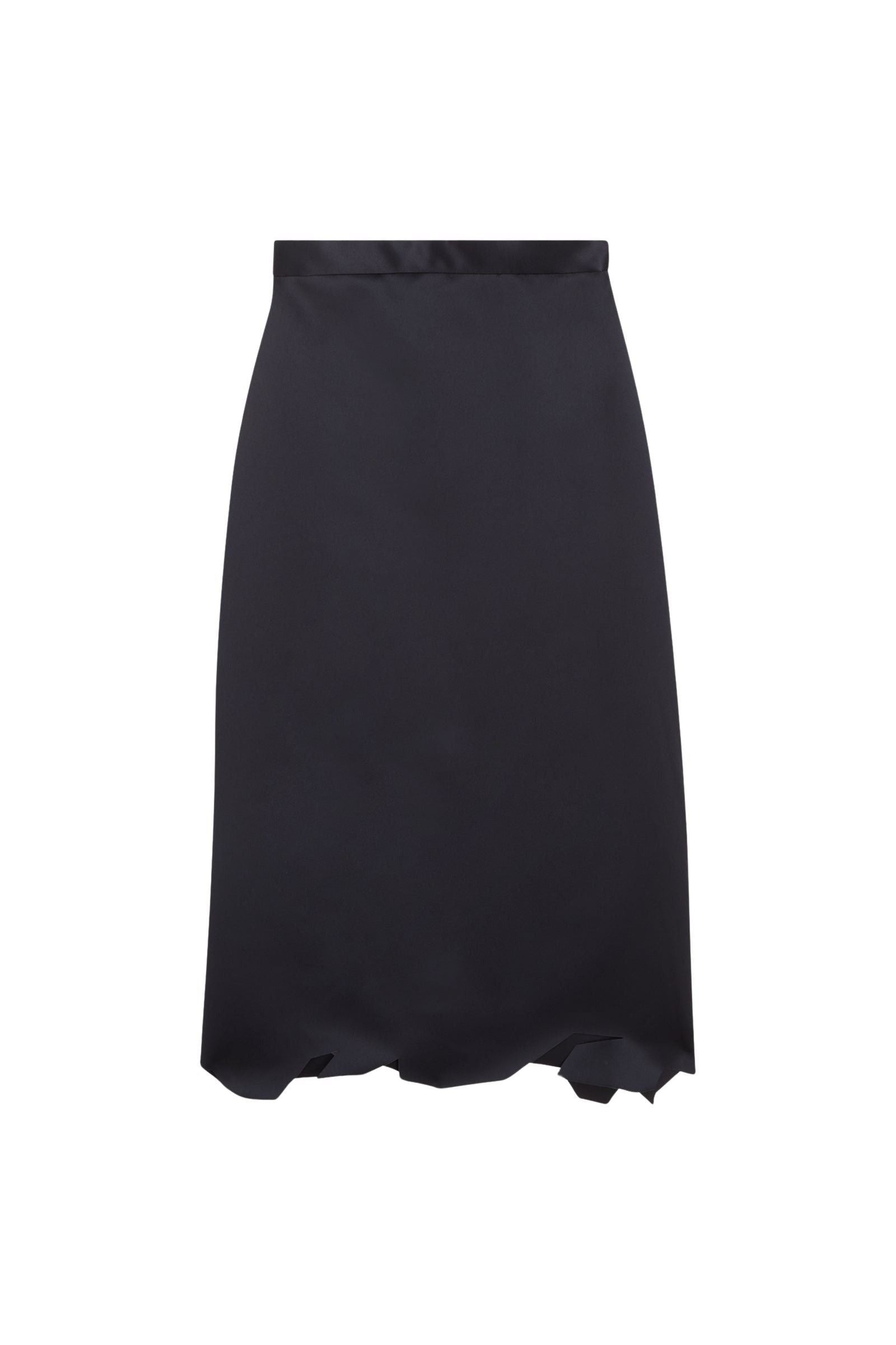 Black / HEM SKIRT