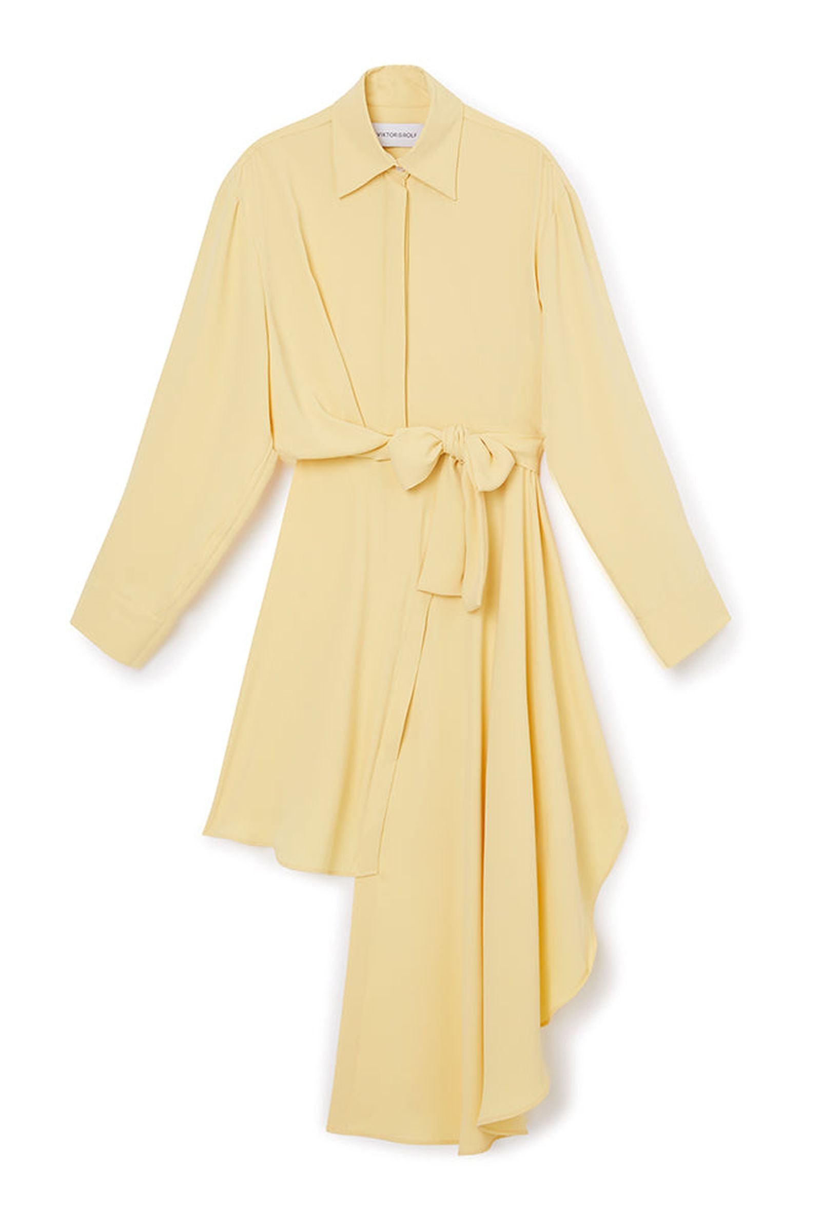 Yellow / WRAP SHIRT DRESS