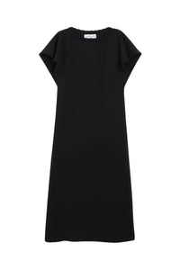 Black / BRAID DETAIL MIDI DRESS