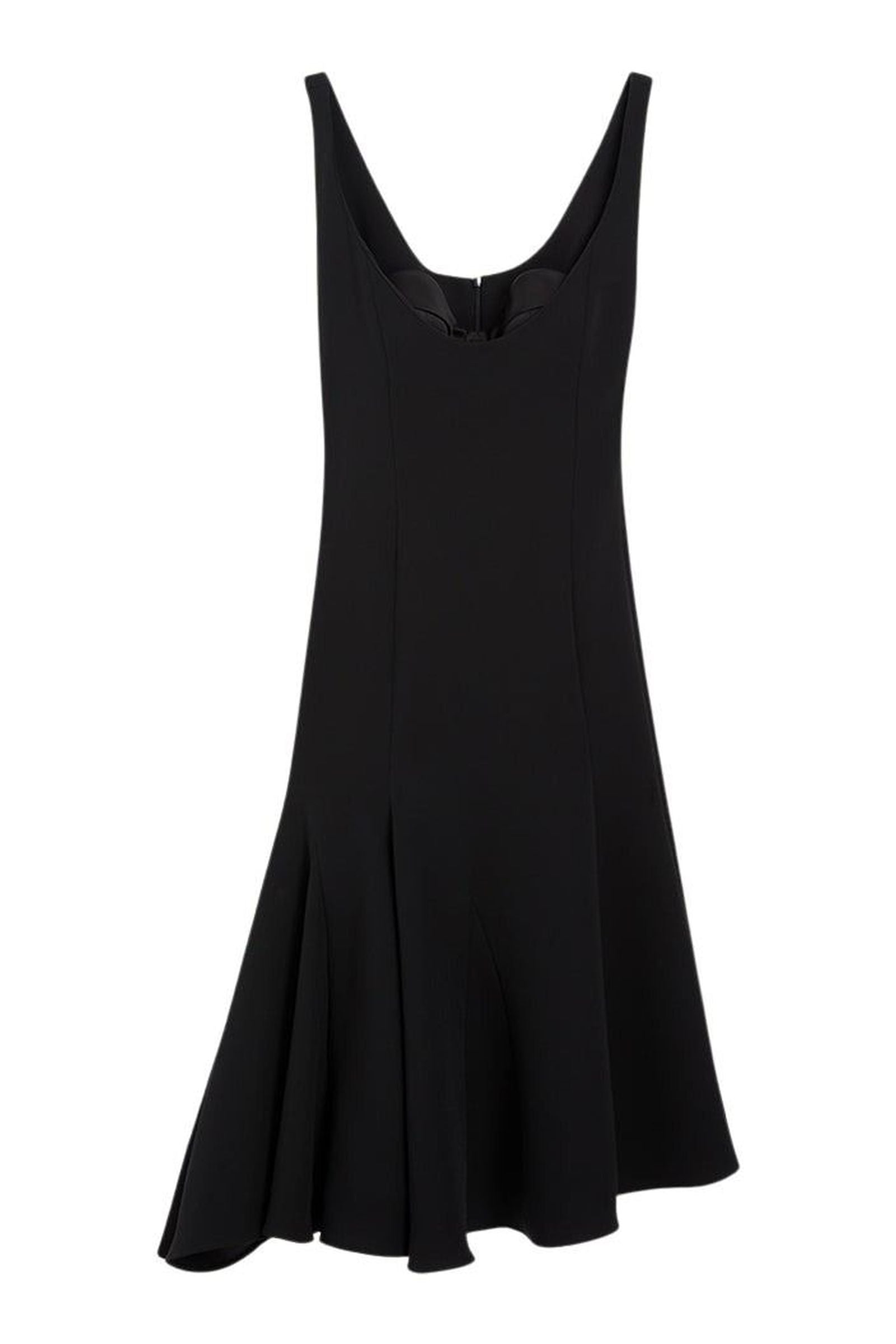 Black / COUTURE CORSET GODET DRESS