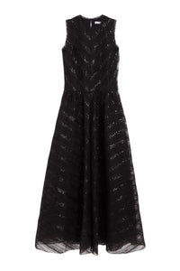 Black / TULLE MAXI DRESS