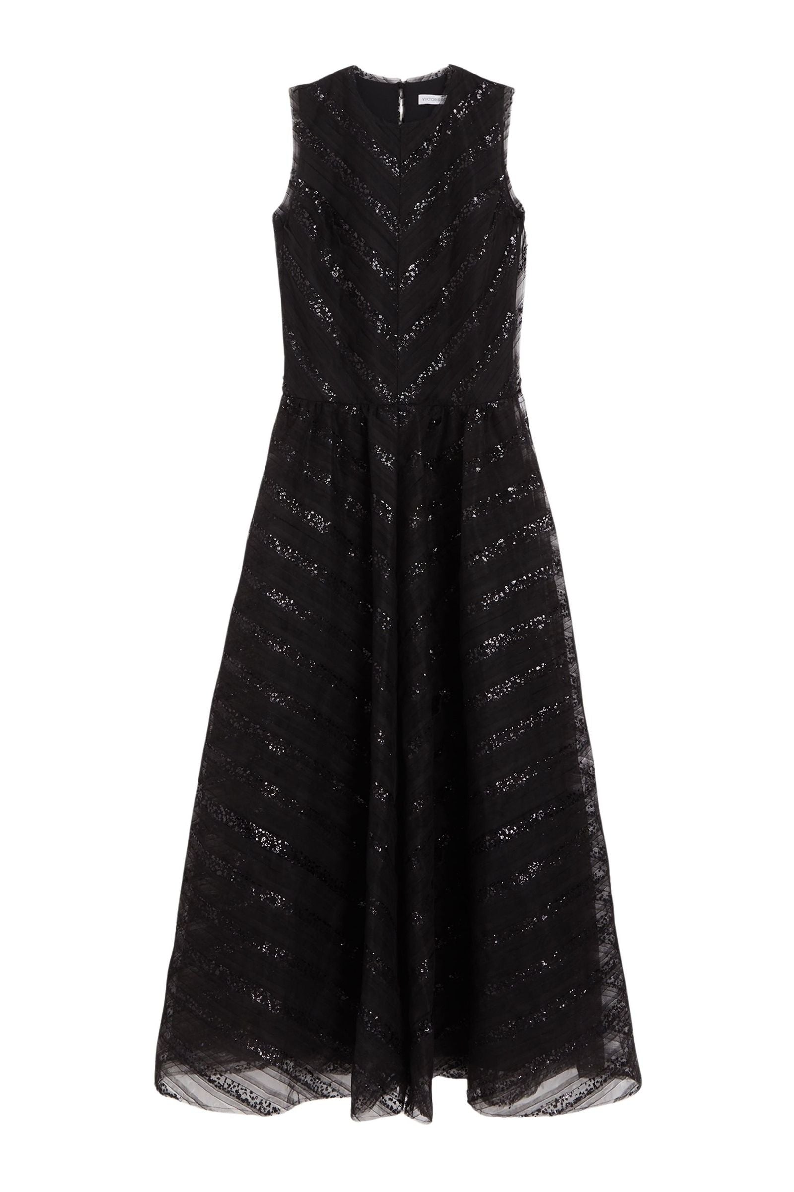Black / TULLE MAXI DRESS