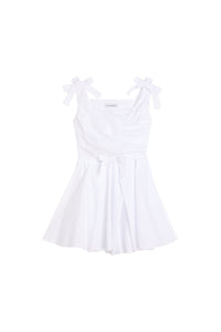 White / PLEATED MINI DRESS
