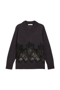 Charcoal / LACE SWEATER